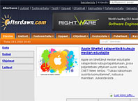 Screenshot of the AfterDawn.com front page.